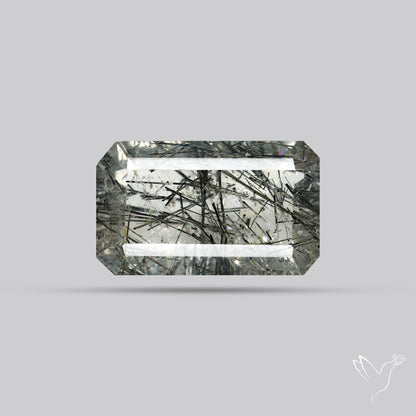 Faceted Sri Lankan Black Rutilated Quartz