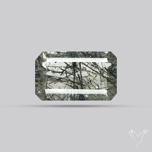 Faceted Sri Lankan Black Rutilated Quartz