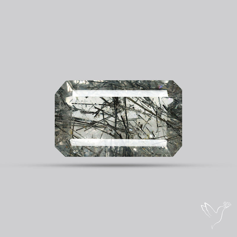 Faceted Sri Lankan Black Rutilated Quartz