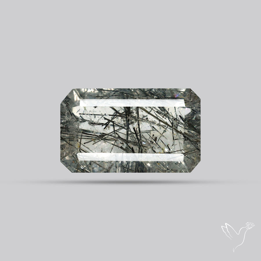 Faceted Sri Lankan Black Rutilated Quartz