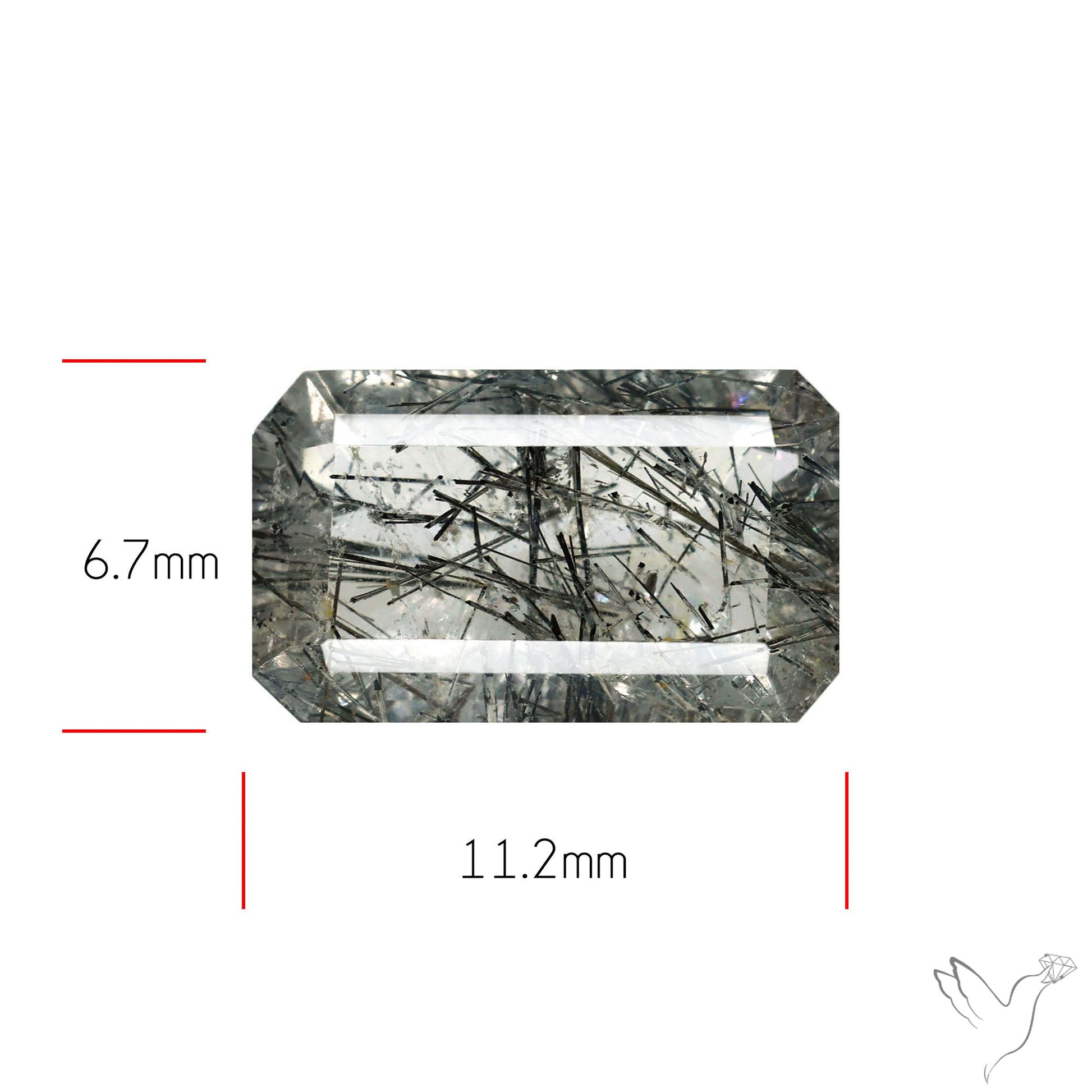 Faceted Sri Lankan Black Rutilated Quartz