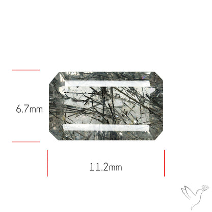 Faceted Sri Lankan Black Rutilated Quartz