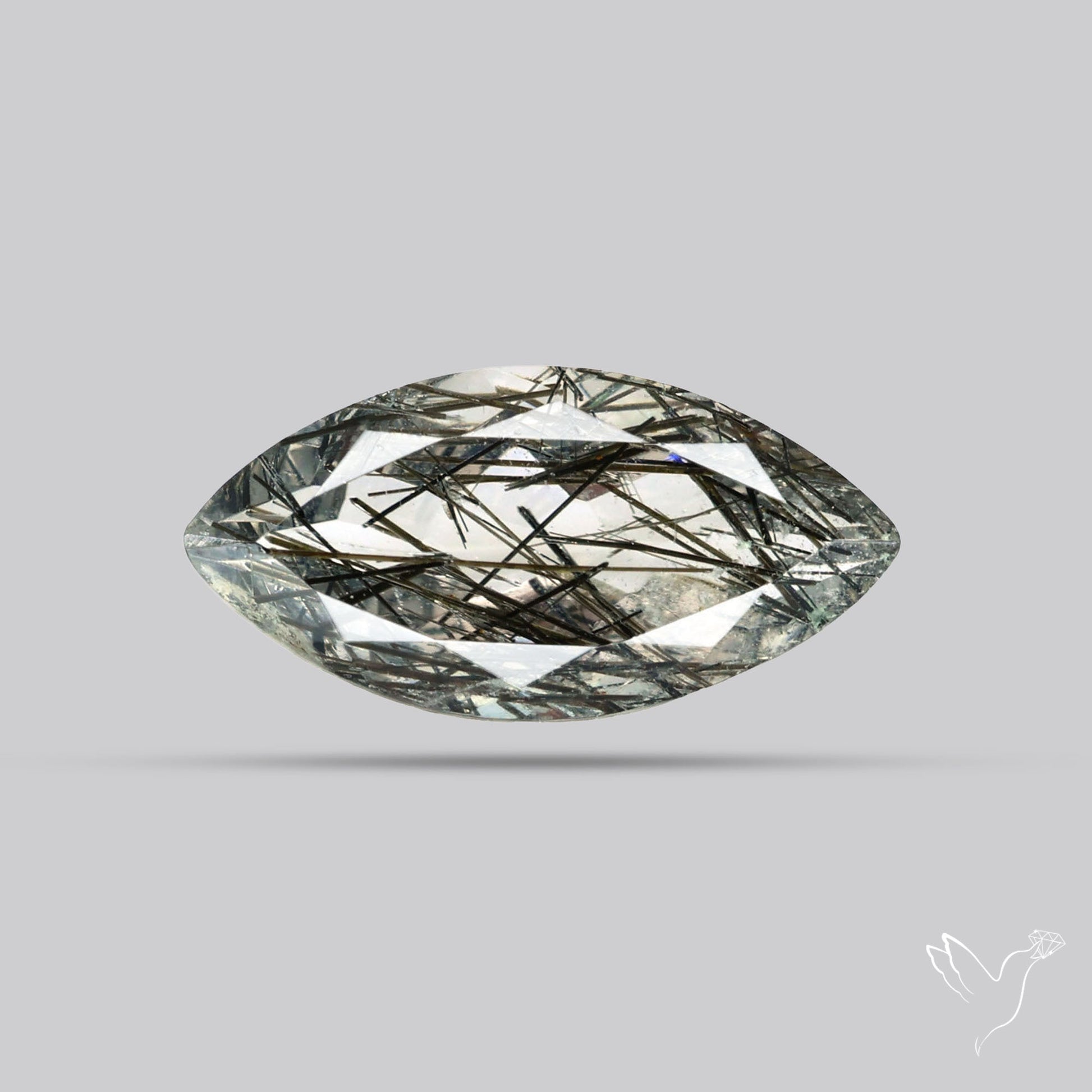 Faceted Sri Lankan Black Rutilated Quartz