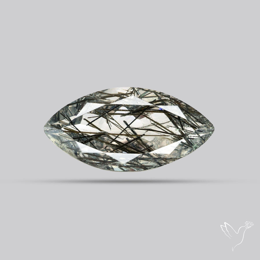 Faceted Sri Lankan Black Rutilated Quartz