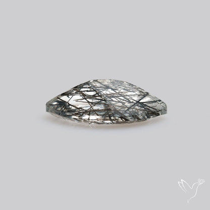 Faceted Sri Lankan Black Rutilated Quartz