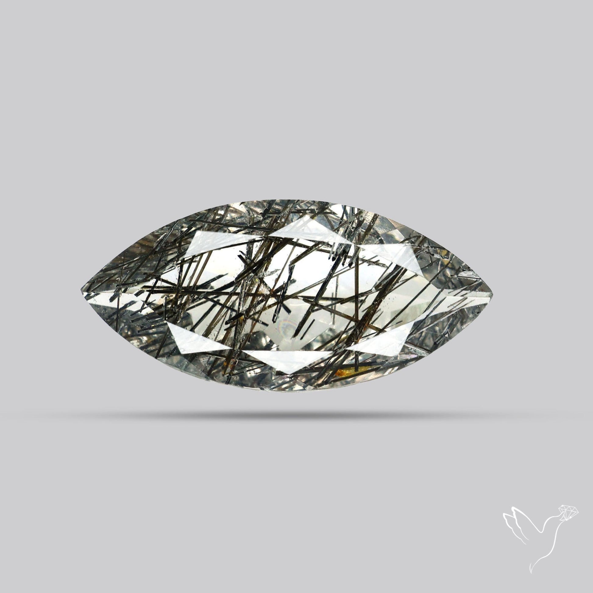 Faceted Sri Lankan Black Rutilated Quartz