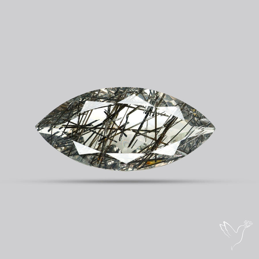 Faceted Sri Lankan Black Rutilated Quartz