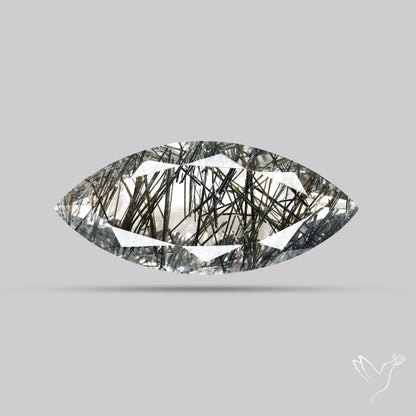 Faceted Sri Lankan Black Rutilated Quartz