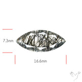 Faceted Sri Lankan Black Rutilated Quartz