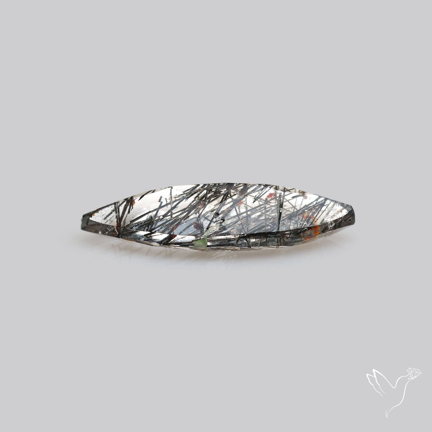 Faceted Sri Lankan Black Rutilated Quartz