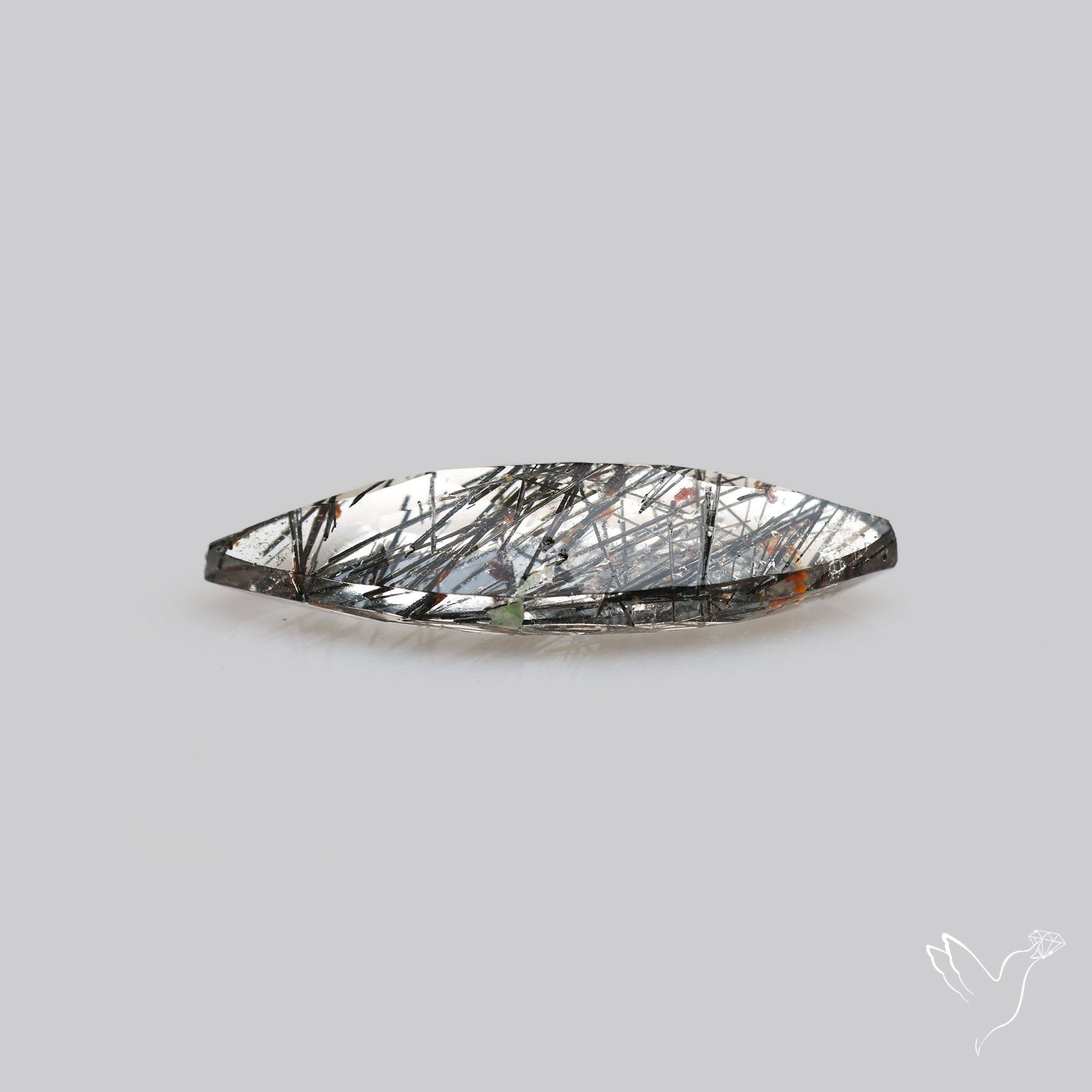 Faceted Sri Lankan Black Rutilated Quartz