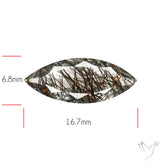 Faceted Sri Lankan Black Rutilated Quartz