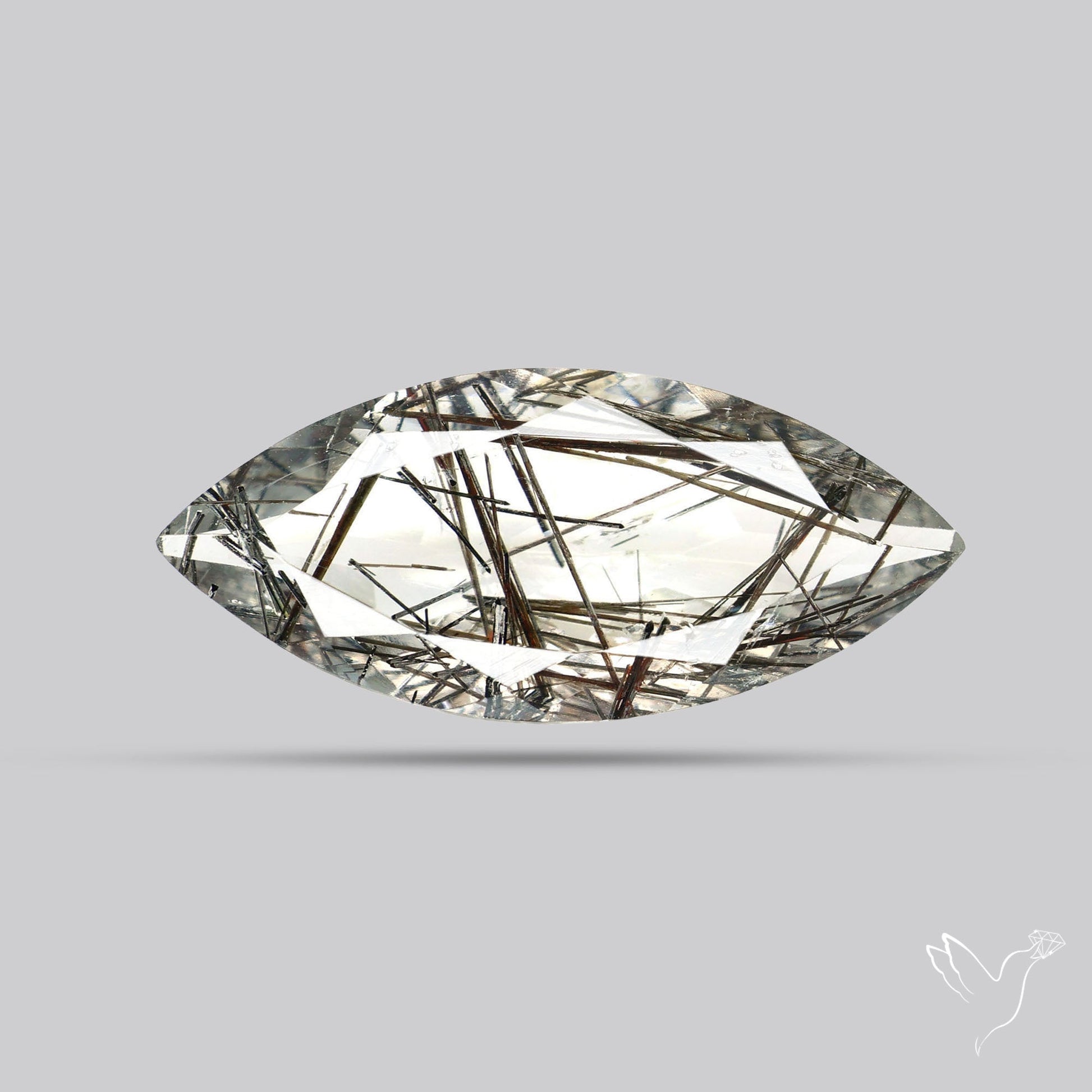 Faceted Sri Lankan Black Rutilated Quartz