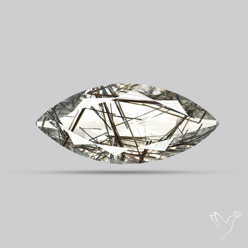 Faceted Sri Lankan Black Rutilated Quartz