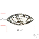 Faceted Sri Lankan Black Rutilated Quartz