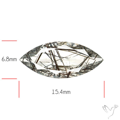 Faceted Sri Lankan Black Rutilated Quartz