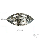 Faceted Sri Lankan Black Rutilated Quartz