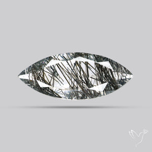 Faceted Sri Lankan Black Rutilated Quartz