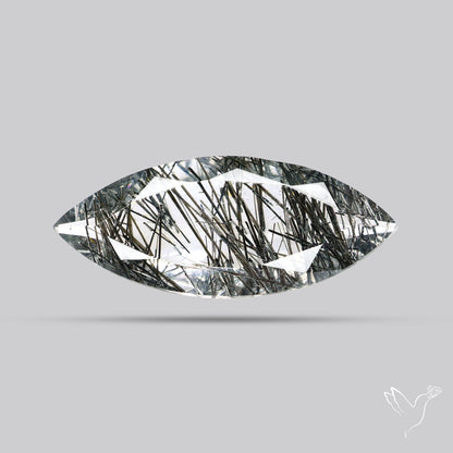 Faceted Sri Lankan Black Rutilated Quartz