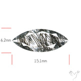 Faceted Sri Lankan Black Rutilated Quartz