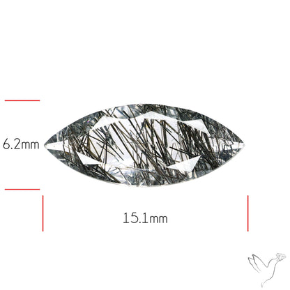 Faceted Sri Lankan Black Rutilated Quartz