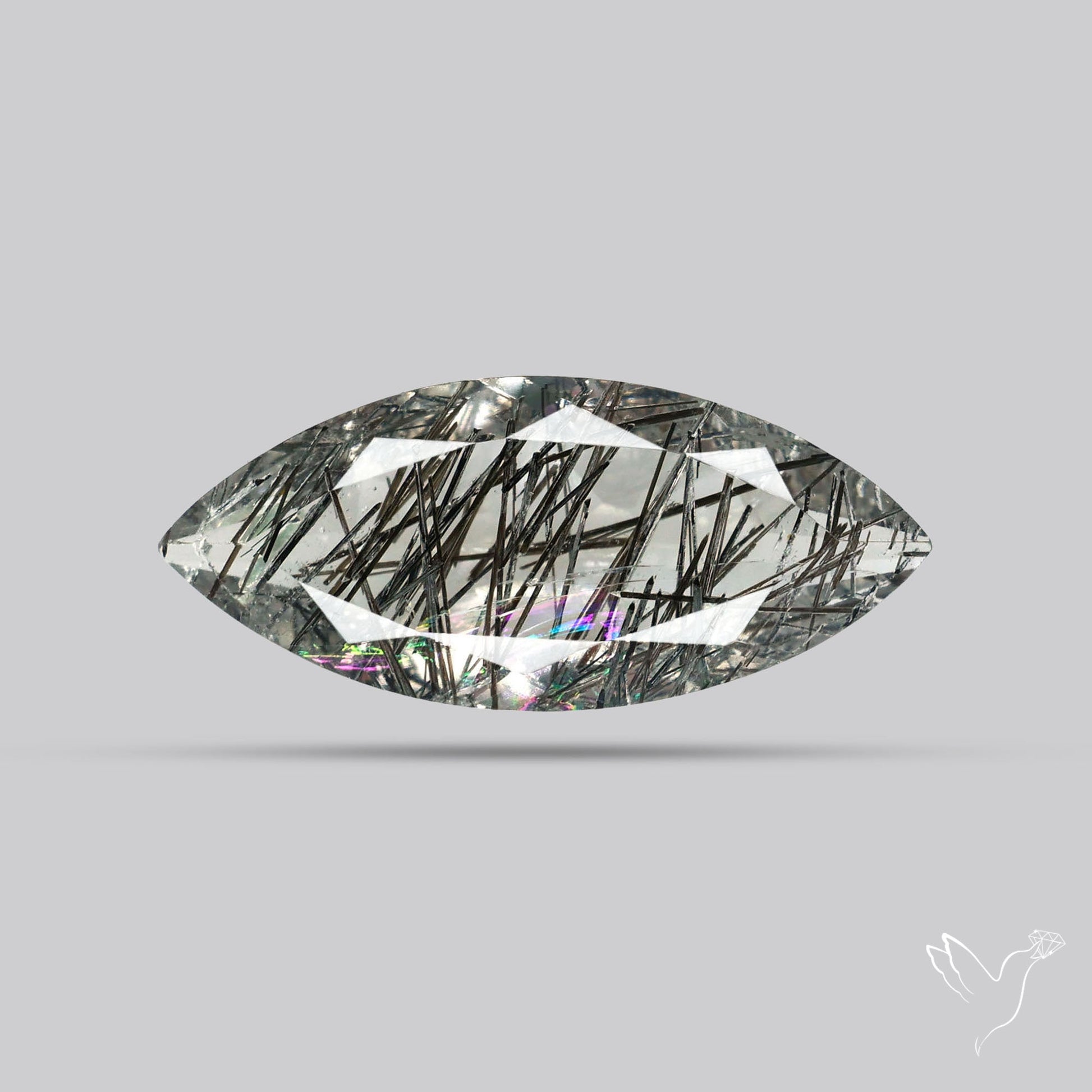 Faceted Sri Lankan Black Rutilated Quartz