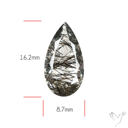 Faceted Sri Lankan Black Rutilated Quartz