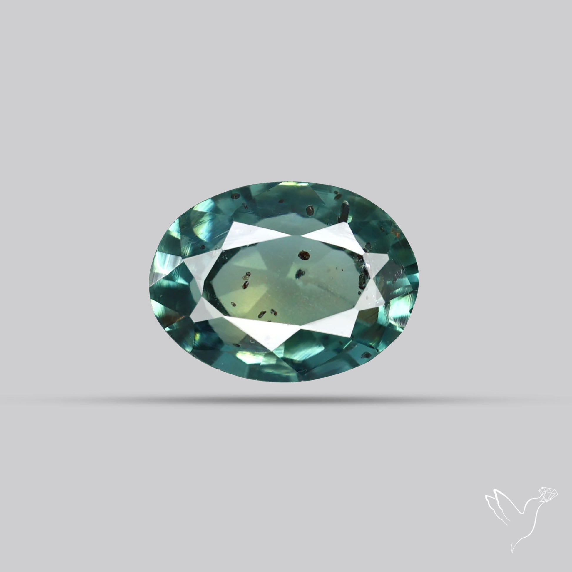 Faceted Australian Blue-Green Sapphire Natural Unheated