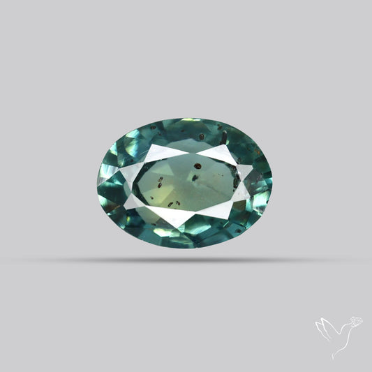 Faceted Australian Blue-Green Sapphire Natural Unheated