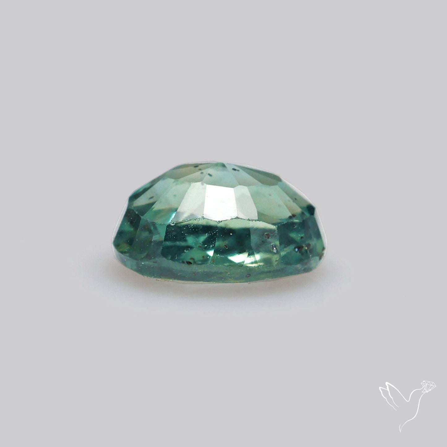 Faceted Australian Blue-Green Sapphire Natural Unheated