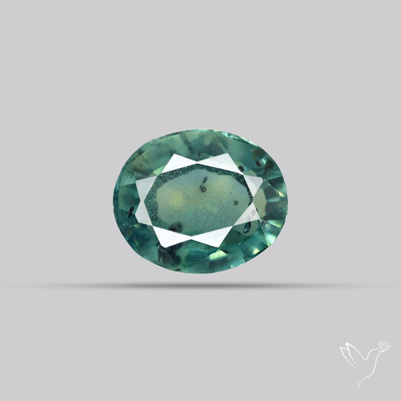 Faceted Australian Blue-Green Sapphire Natural Unheated