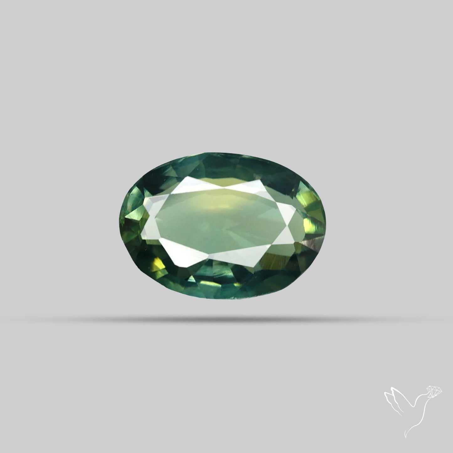 Faceted Australian Blue-Green Sapphire Natural Unheated