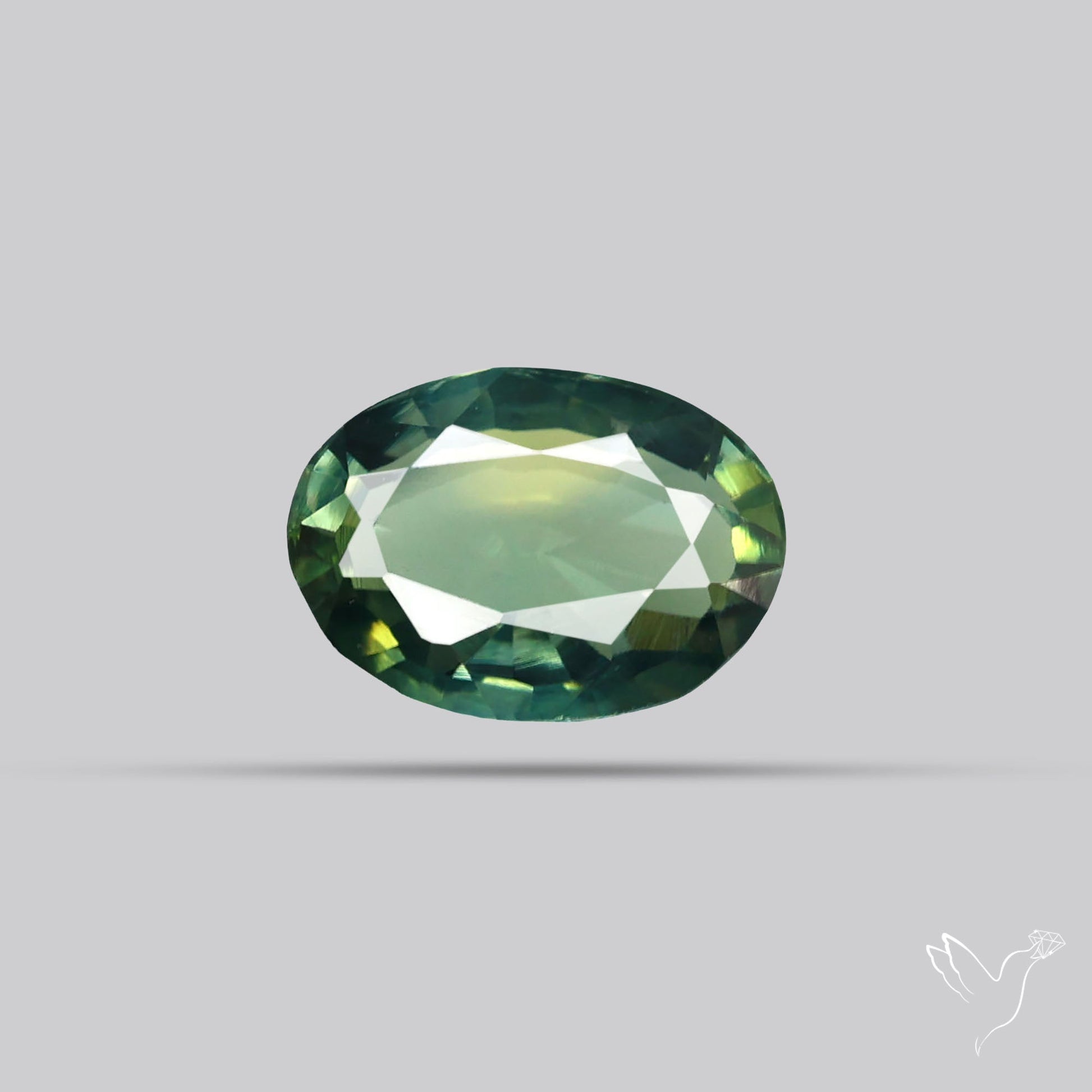 Faceted Australian Blue-Green Sapphire Natural Unheated
