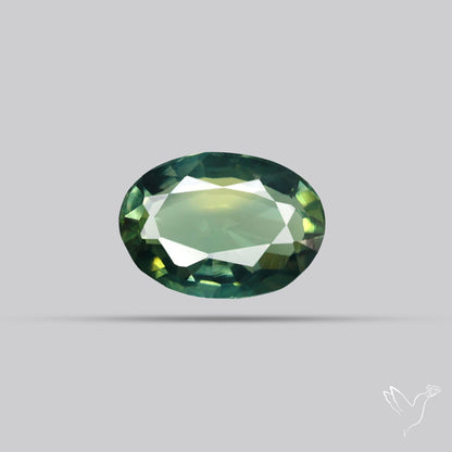 Faceted Australian Blue-Green Sapphire Natural Unheated
