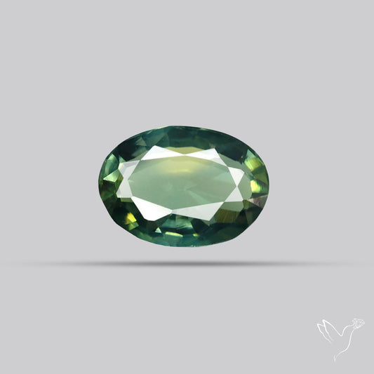 Faceted Australian Blue-Green Sapphire Natural Unheated