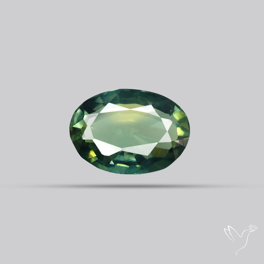 Faceted Australian Blue-Green Sapphire Natural Unheated