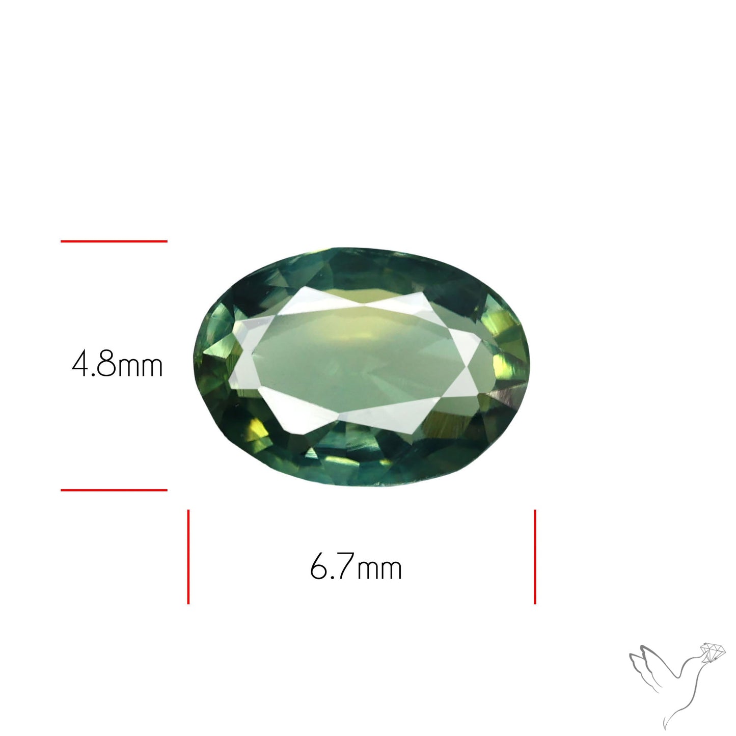 Faceted Australian Blue-Green Sapphire Natural Unheated