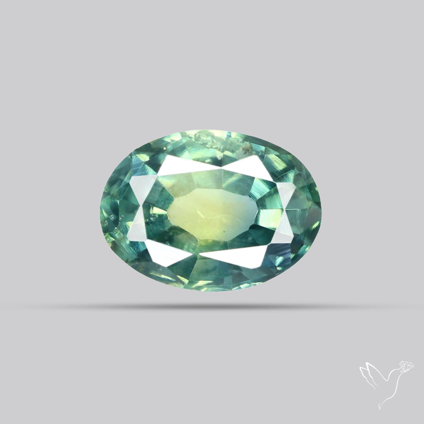 Faceted Australian Blue-Green Sapphire Natural Unheated