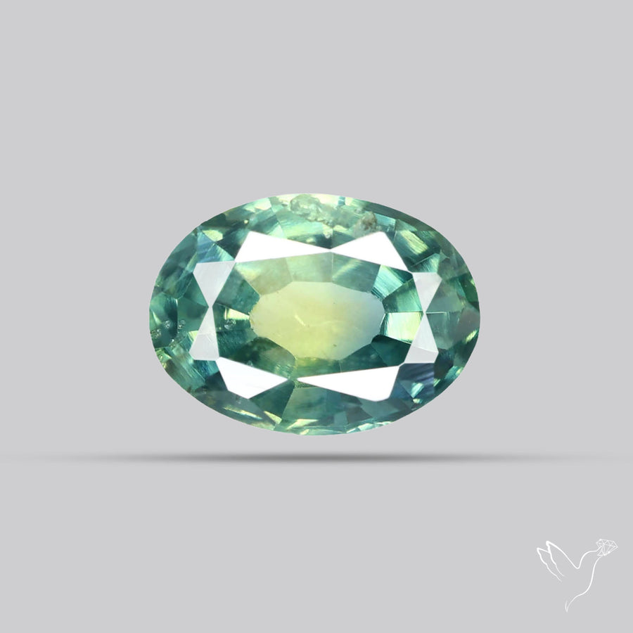 Faceted Australian Blue-Green Sapphire Natural Unheated
