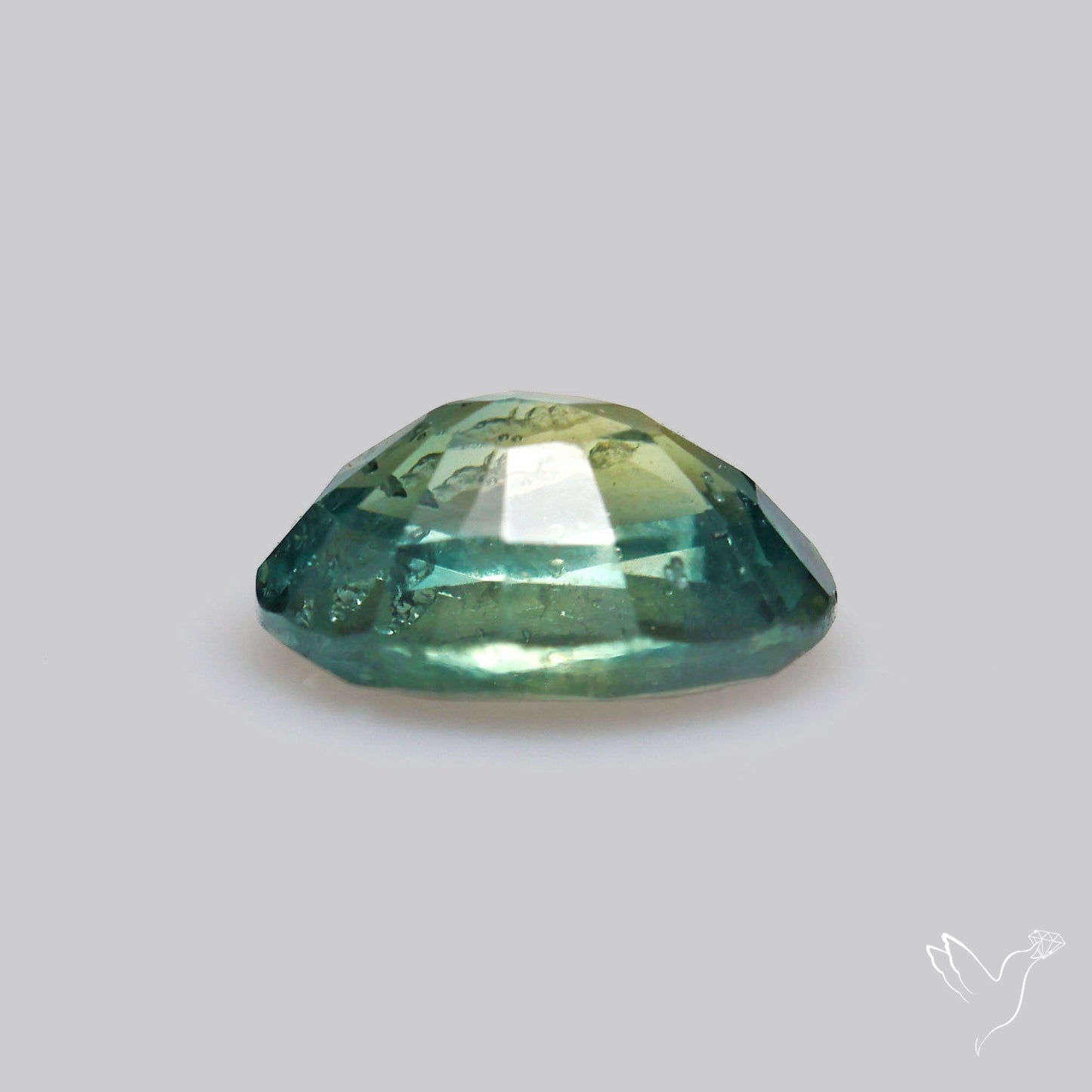 Faceted Australian Blue-Green Sapphire Natural Unheated