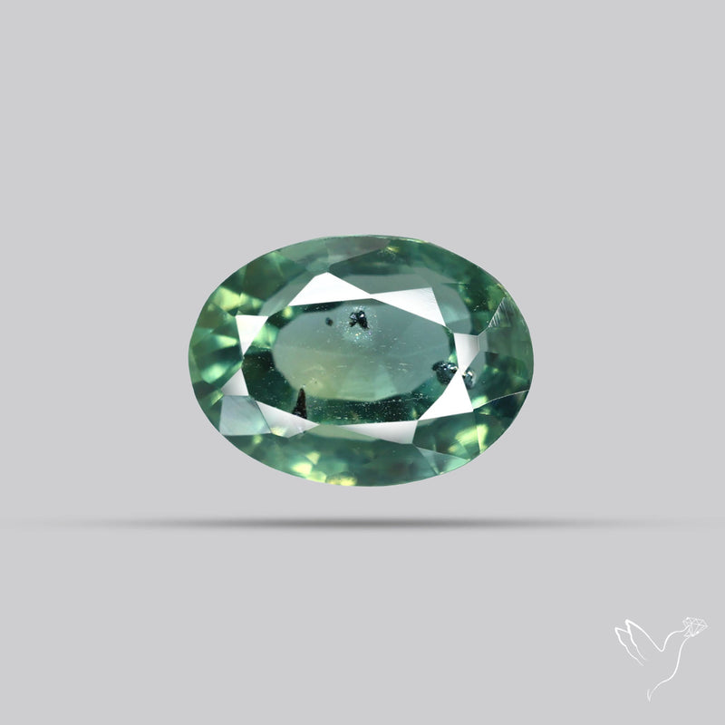 Faceted Australian Blue-Green Sapphire Natural Unheated