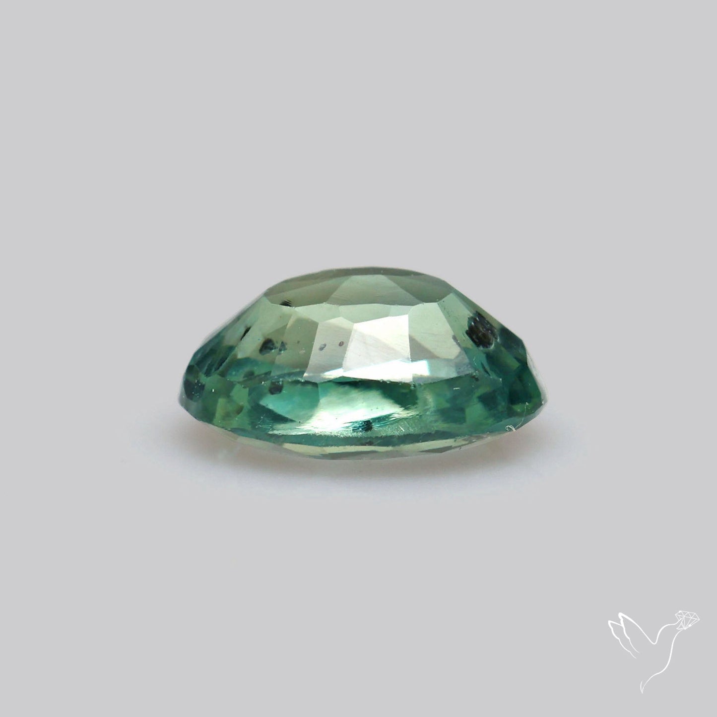 Faceted Australian Blue-Green Sapphire Natural Unheated
