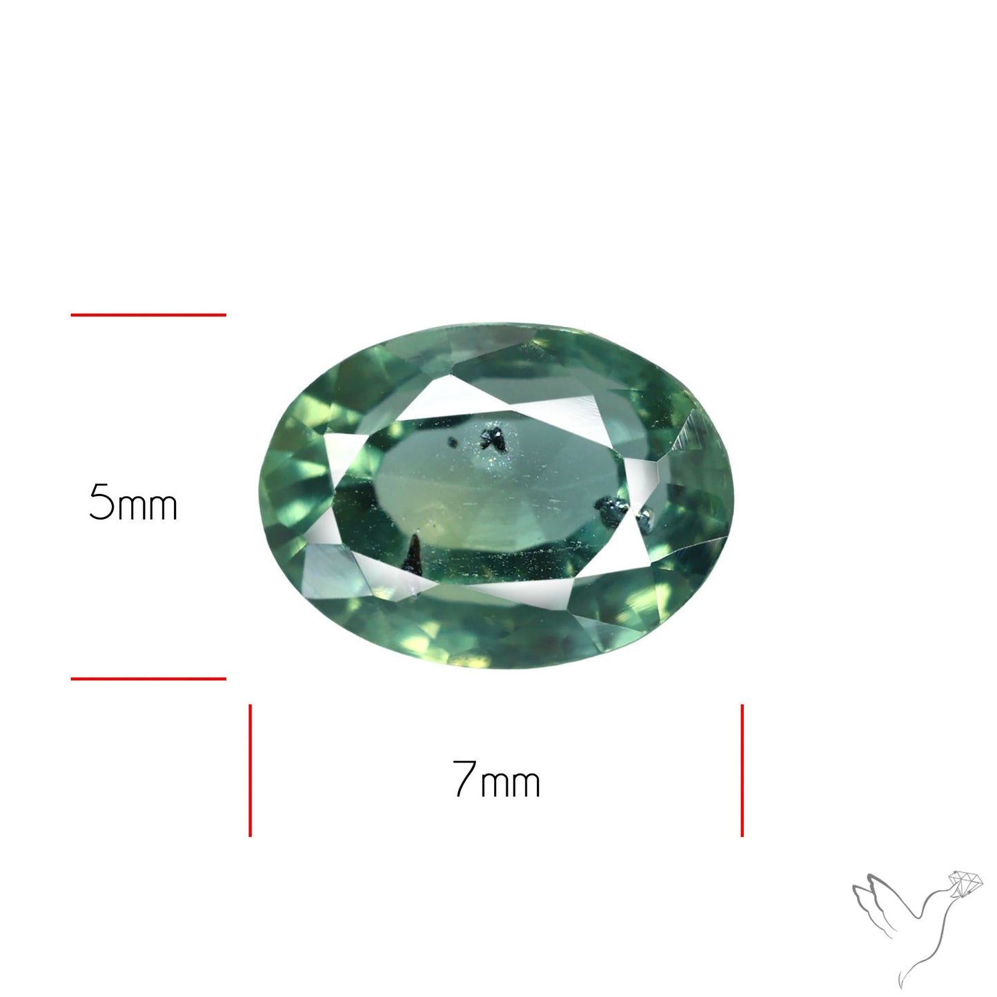 Faceted Australian Blue-Green Sapphire Natural Unheated