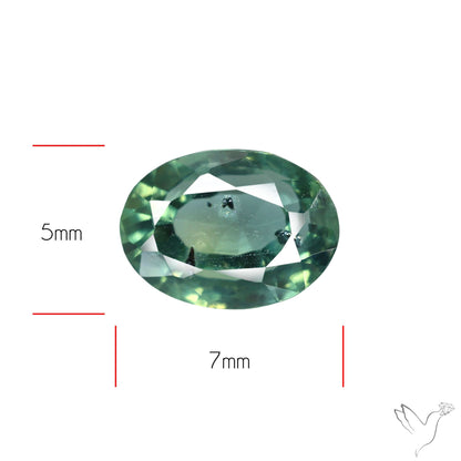 Faceted Australian Blue-Green Sapphire Natural Unheated