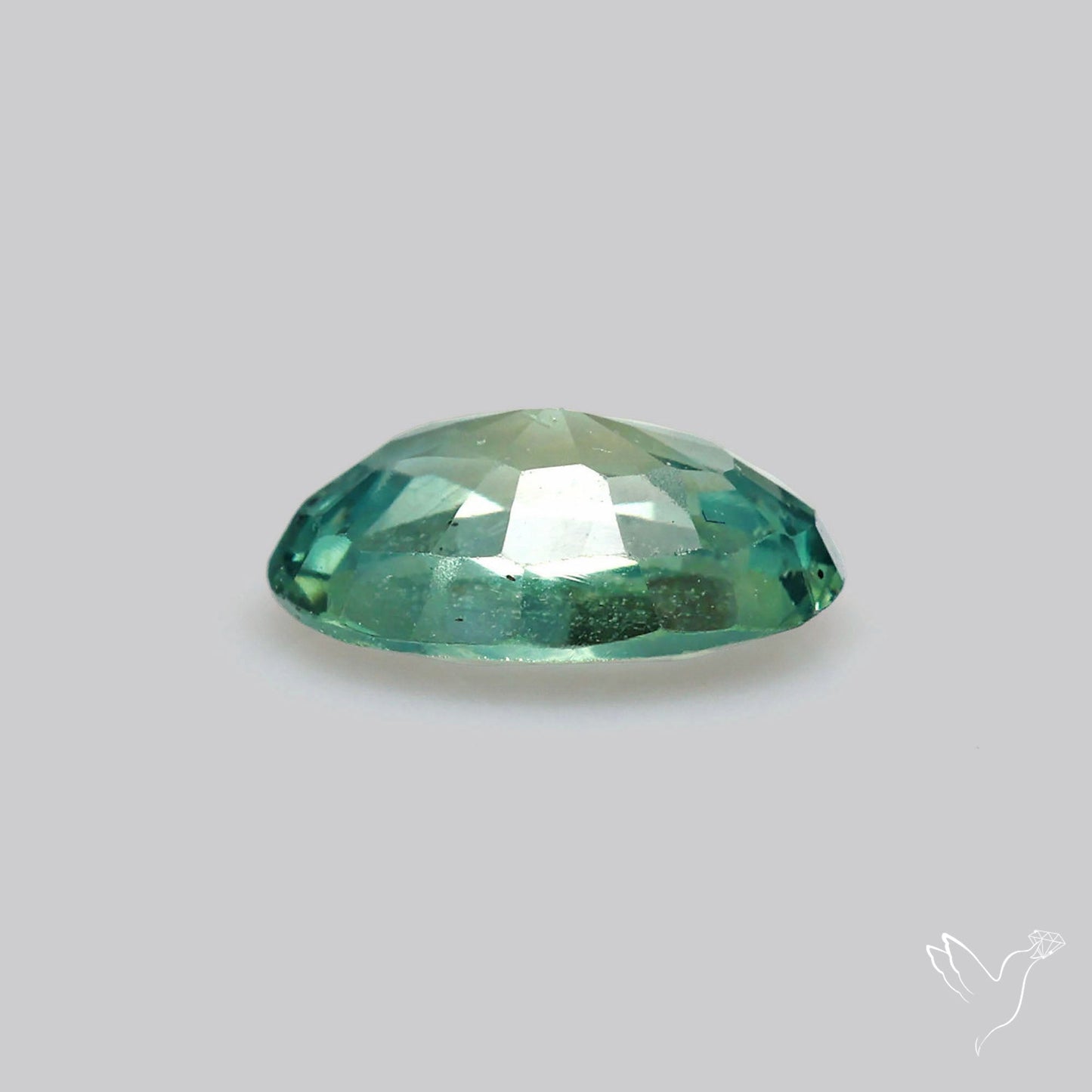 Faceted Australian Blue-Green Sapphire Natural Unheated