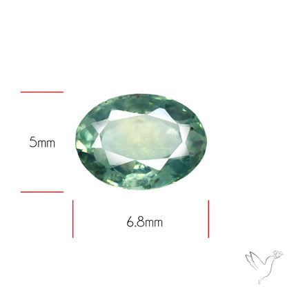 Faceted Australian Blue-Green Sapphire Natural Unheated