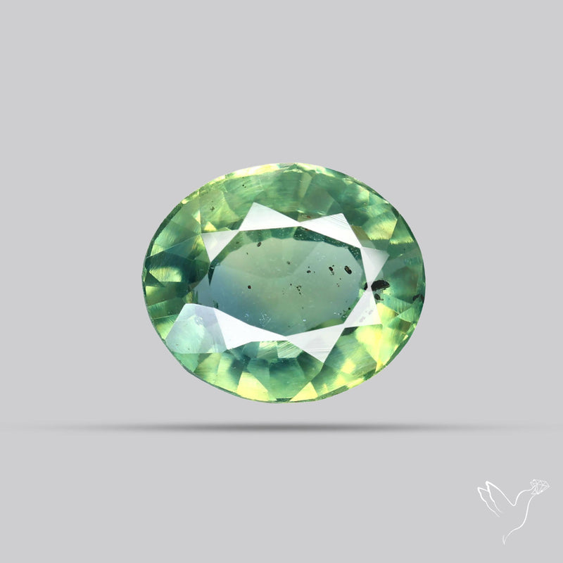 Faceted Australian Blue-Green Sapphire Natural Unheated