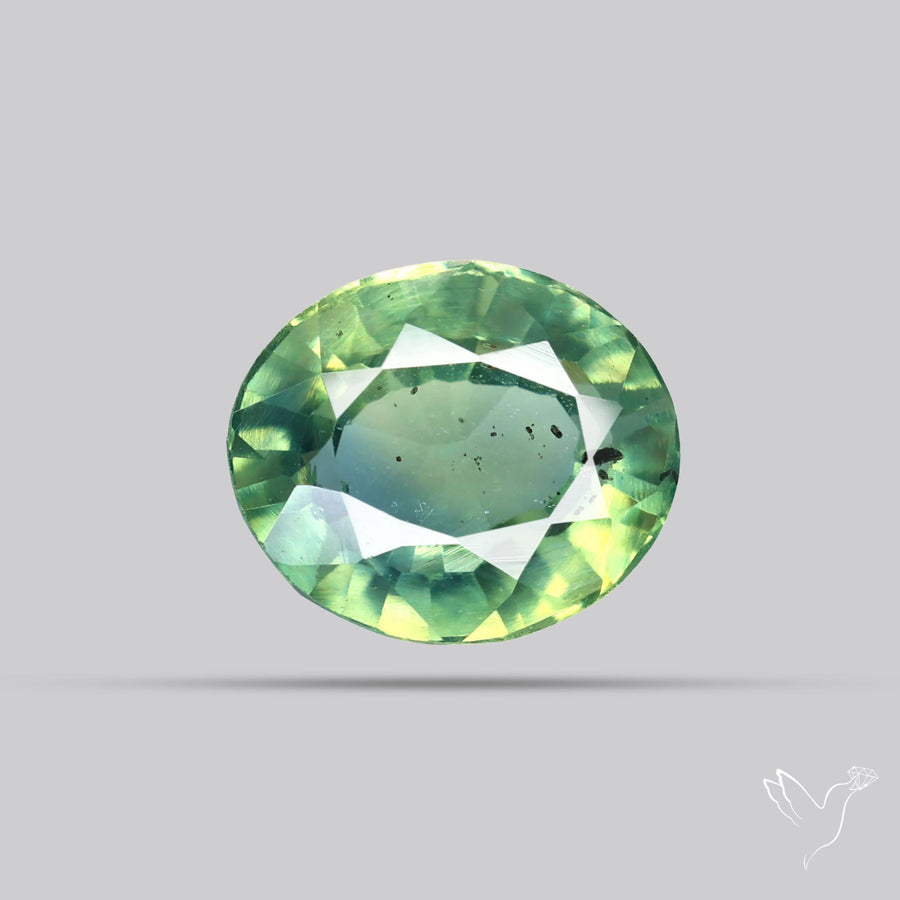 Faceted Australian Blue-Green Sapphire Natural Unheated