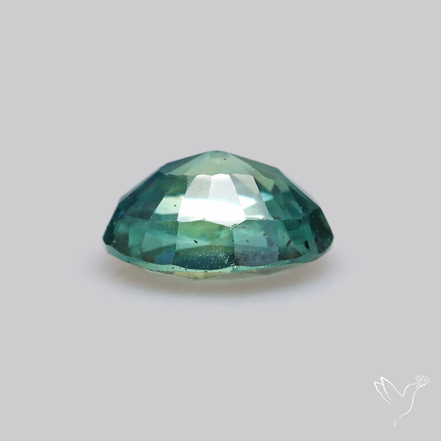 Faceted Australian Blue-Green Sapphire Natural Unheated