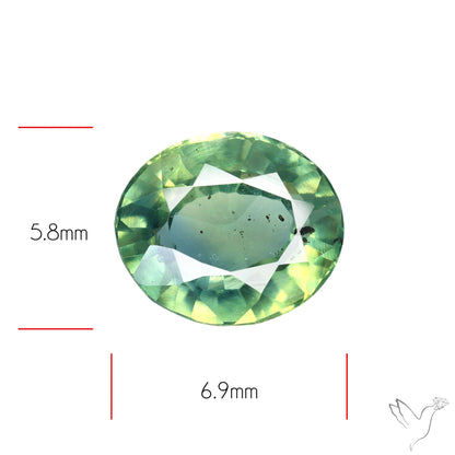 Faceted Australian Blue-Green Sapphire Natural Unheated